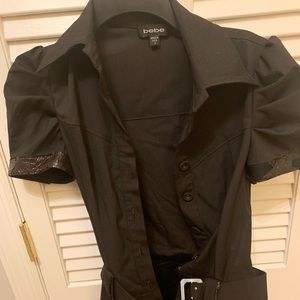 Womens Bebe button up dress size 2